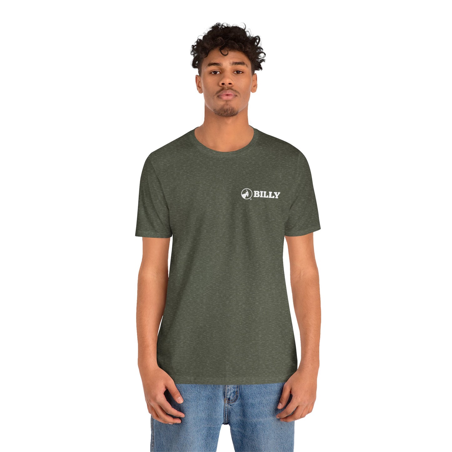 BILLY Adult Unisex Jersey Short Sleeve Tee (White Horizontal Logo - LCP)