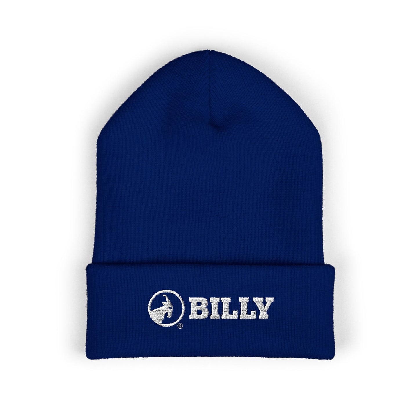 BILLY Classic Cuffed Beanie (White Horizontal Logo - Embroidery) — AVAILABLE IN 12 COLORS