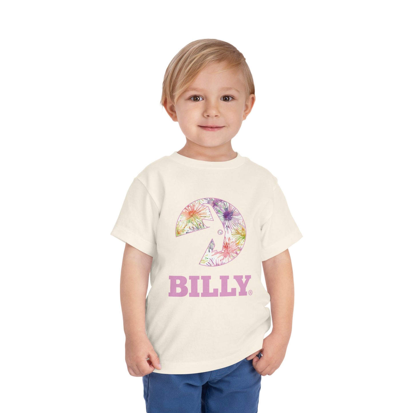 BILLY Toddler Short Sleeve Tee (Floral Logo) - AVAILABLE IN 3 COLORS