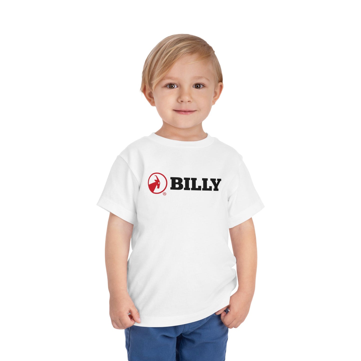 BILLY Toddler Short Sleeve Tee (Red/Black Horizontal Logo) — AVAILABLE IN 5 COLORS