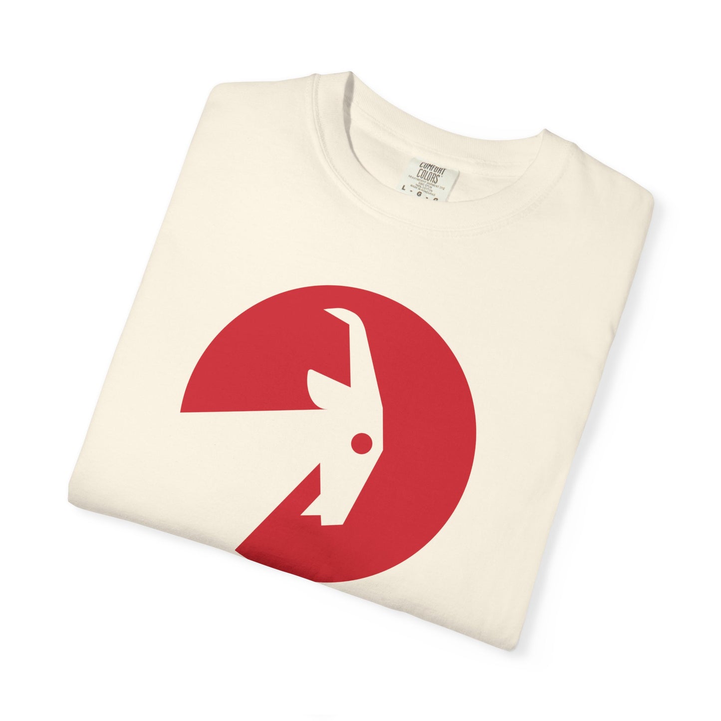 BILLY Unisex Garment-Dyed T-Shirt (Black/Red Vertical Logo)