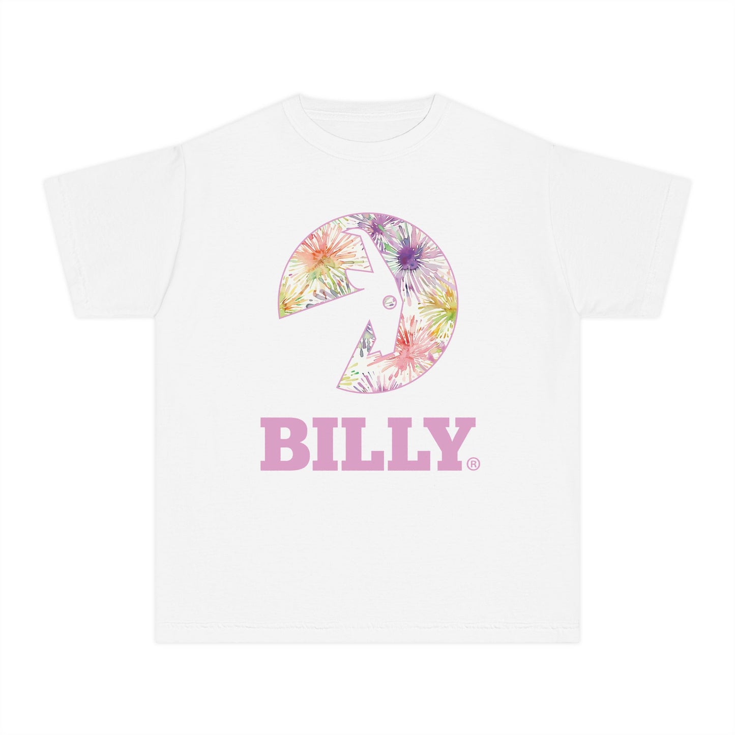BILLY Youth Midweight Tee (Floral Logo) - AVAILABLE IN 4 COLORS