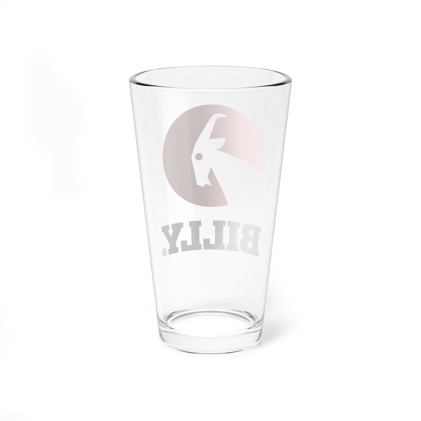 BILLY Mixing Glass, 16oz (Red/Black Vertical Logo)