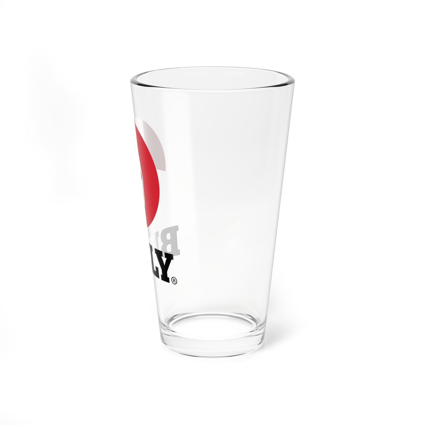 BILLY Mixing Glass, 16oz (Red/Black Vertical Logo)
