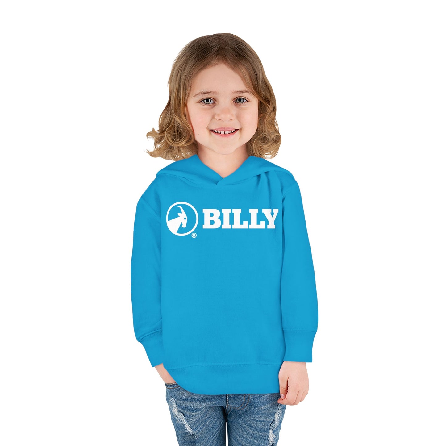 BILLY Core Toddler Pullover Fleece Hoodie (White Horizontal Logo) — AVAILABLE IN 4 COLORS