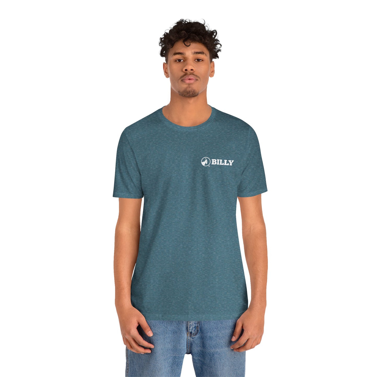 BILLY Adult Unisex Jersey Short Sleeve Tee (White Horizontal Logo - LCP)