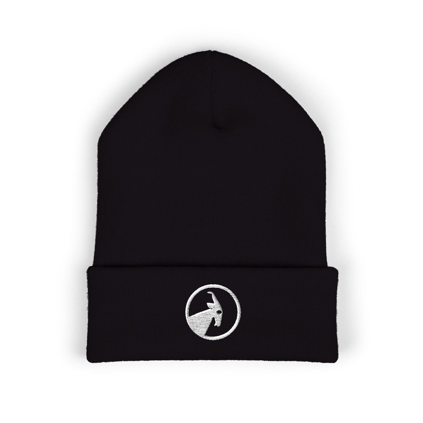 BILLY Classic Cuffed Beanie (White Goat - Embroidery) — AVAILABLE IN 12 COLORS