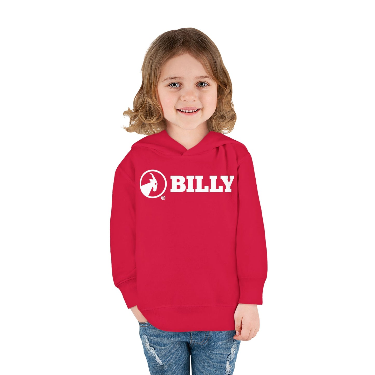 BILLY Core Toddler Pullover Fleece Hoodie (White Horizontal Logo) — AVAILABLE IN 4 COLORS