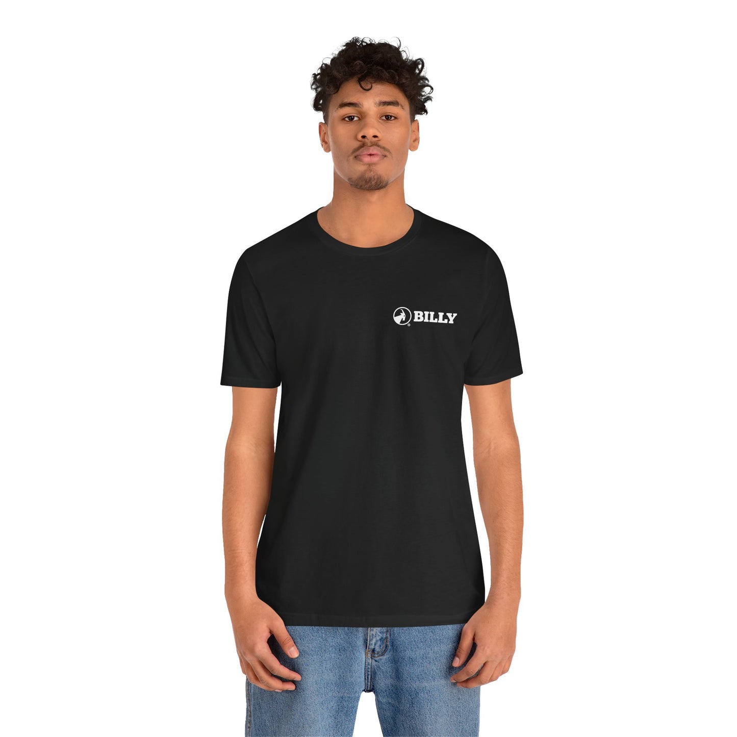 BILLY Adult Unisex Jersey Short Sleeve Tee (White Horizontal Logo - LCP)