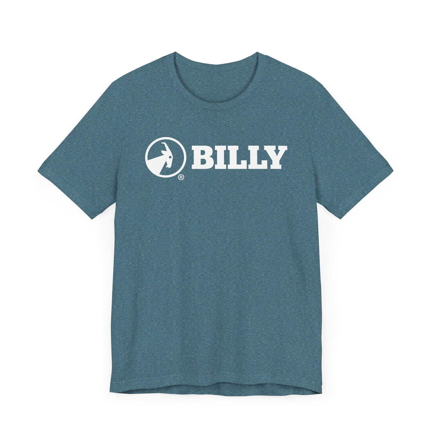 BILLY Adult Unisex Jersey Short Sleeve Tee (White Horizontal Logo)