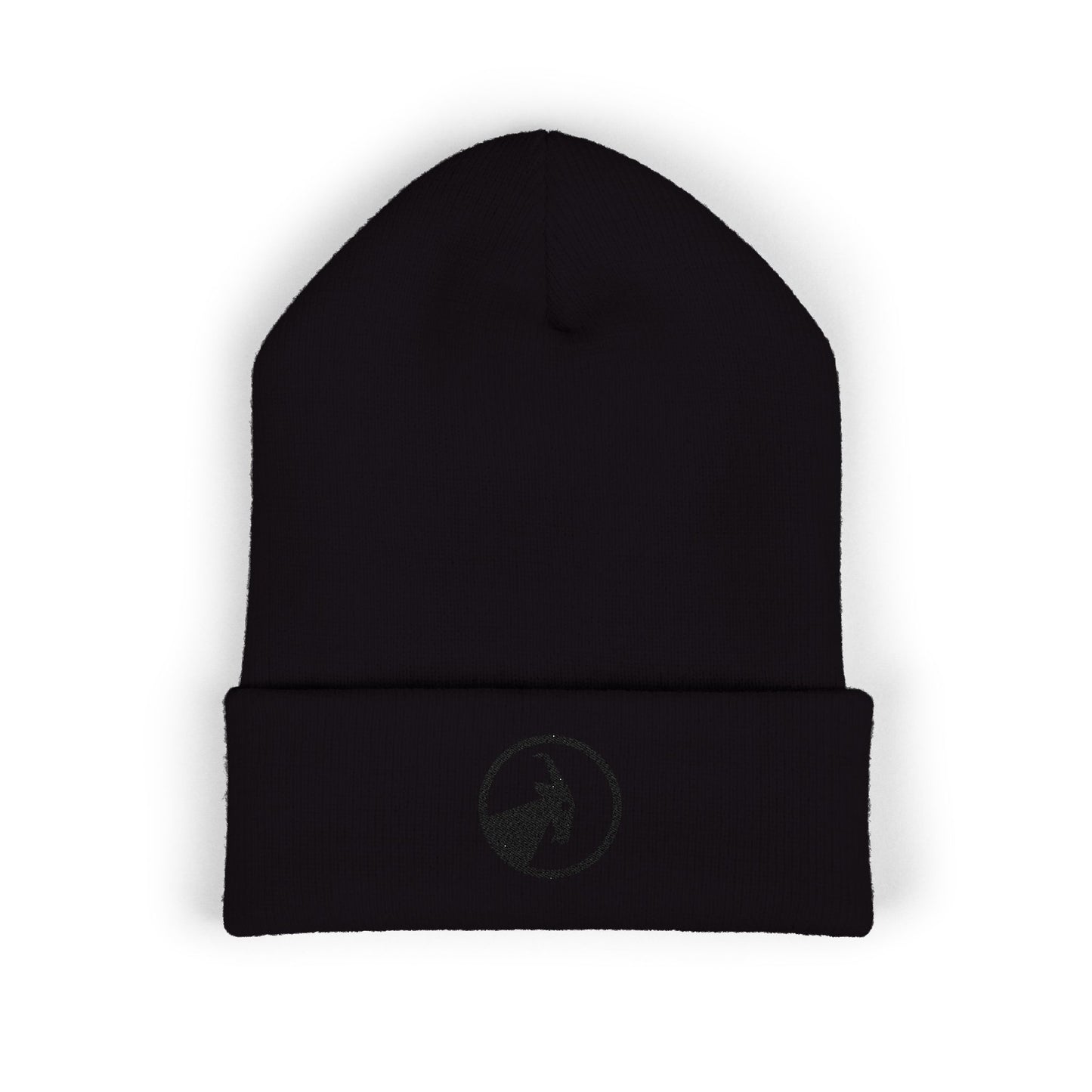 BILLY Classic Cuffed Beanie (Black Goat - Embroidery) — AVAILABLE IN 7 COLORS