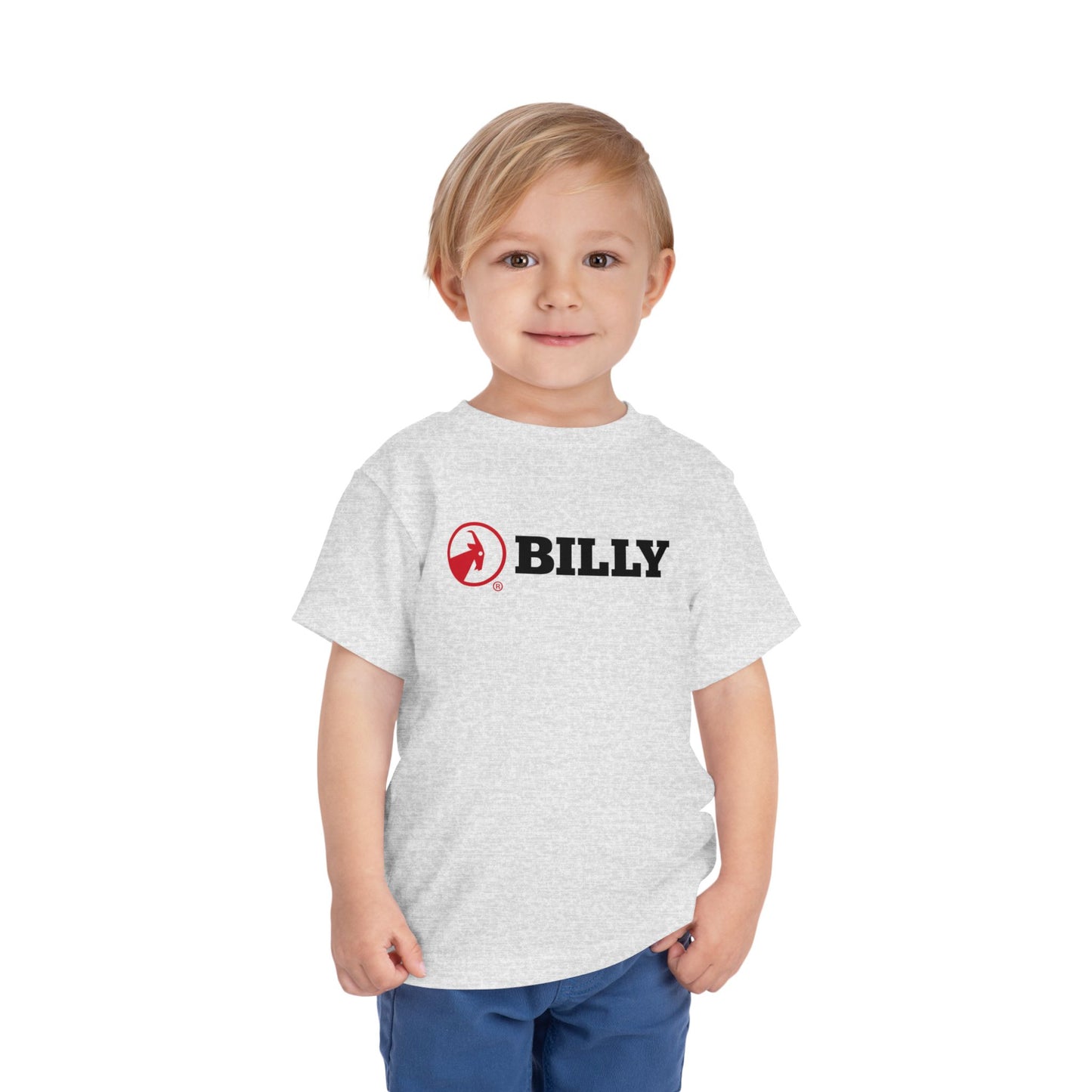 BILLY Toddler Short Sleeve Tee (Red/Black Horizontal Logo) — AVAILABLE IN 5 COLORS