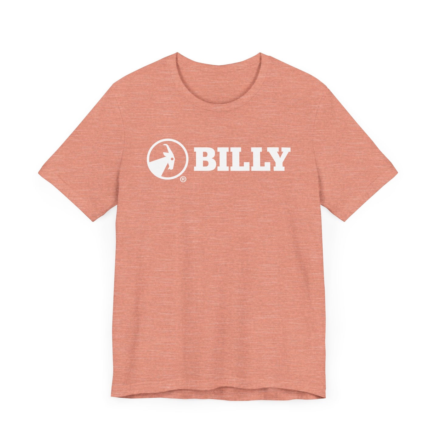 BILLY Adult Unisex Jersey Short Sleeve Tee (White Horizontal Logo)