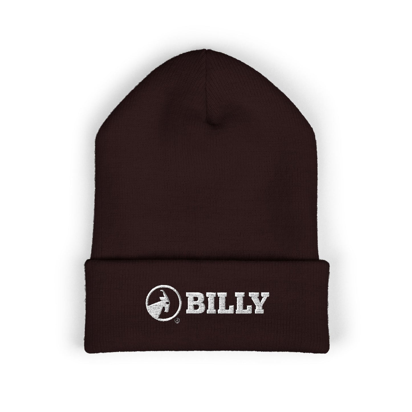 BILLY Classic Cuffed Beanie (White Horizontal Logo - Embroidery) — AVAILABLE IN 12 COLORS