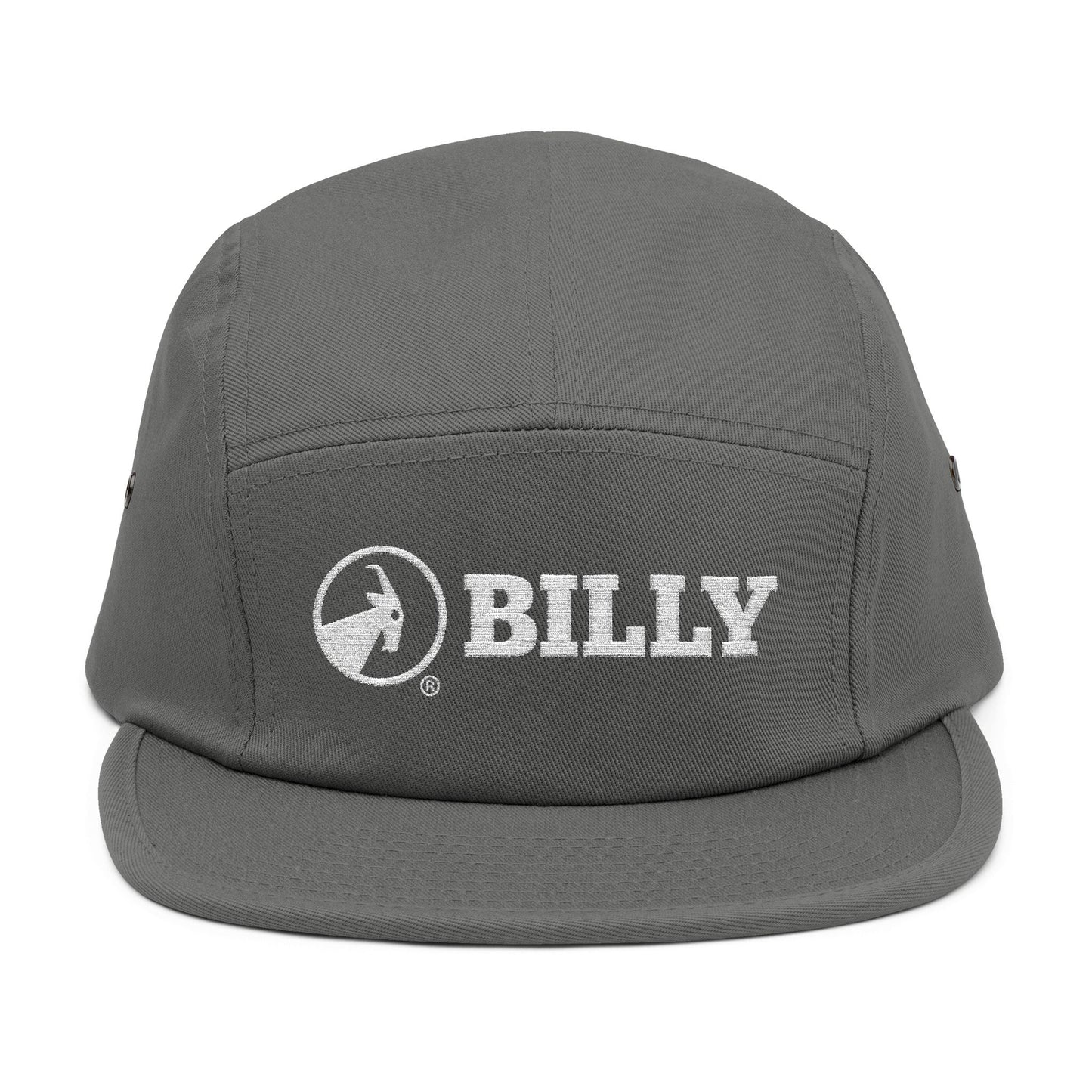 BILLY 5 Panel Cap (White Horizontal Logo - Embroidery) — AVAILABLE IN 6 COLORS
