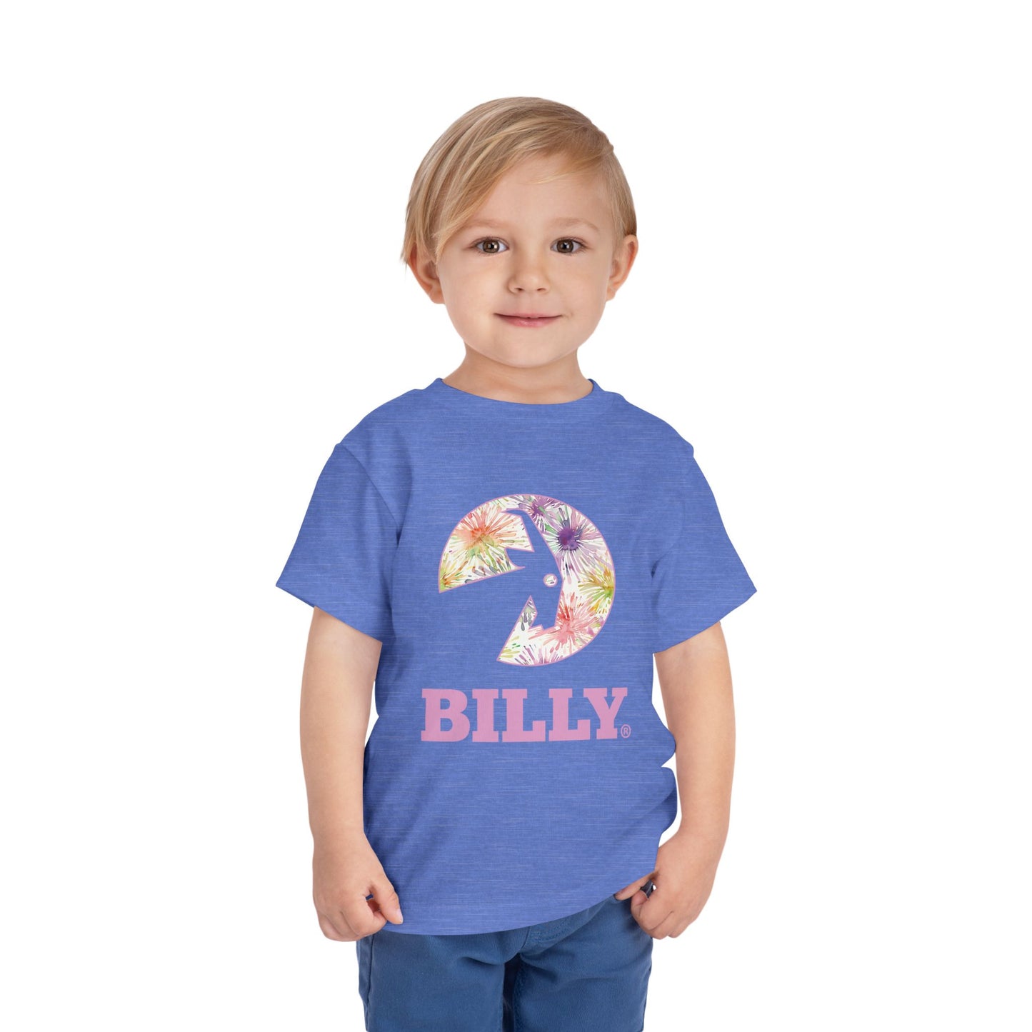 BILLY Toddler Short Sleeve Tee (Floral Logo) - AVAILABLE IN 3 COLORS