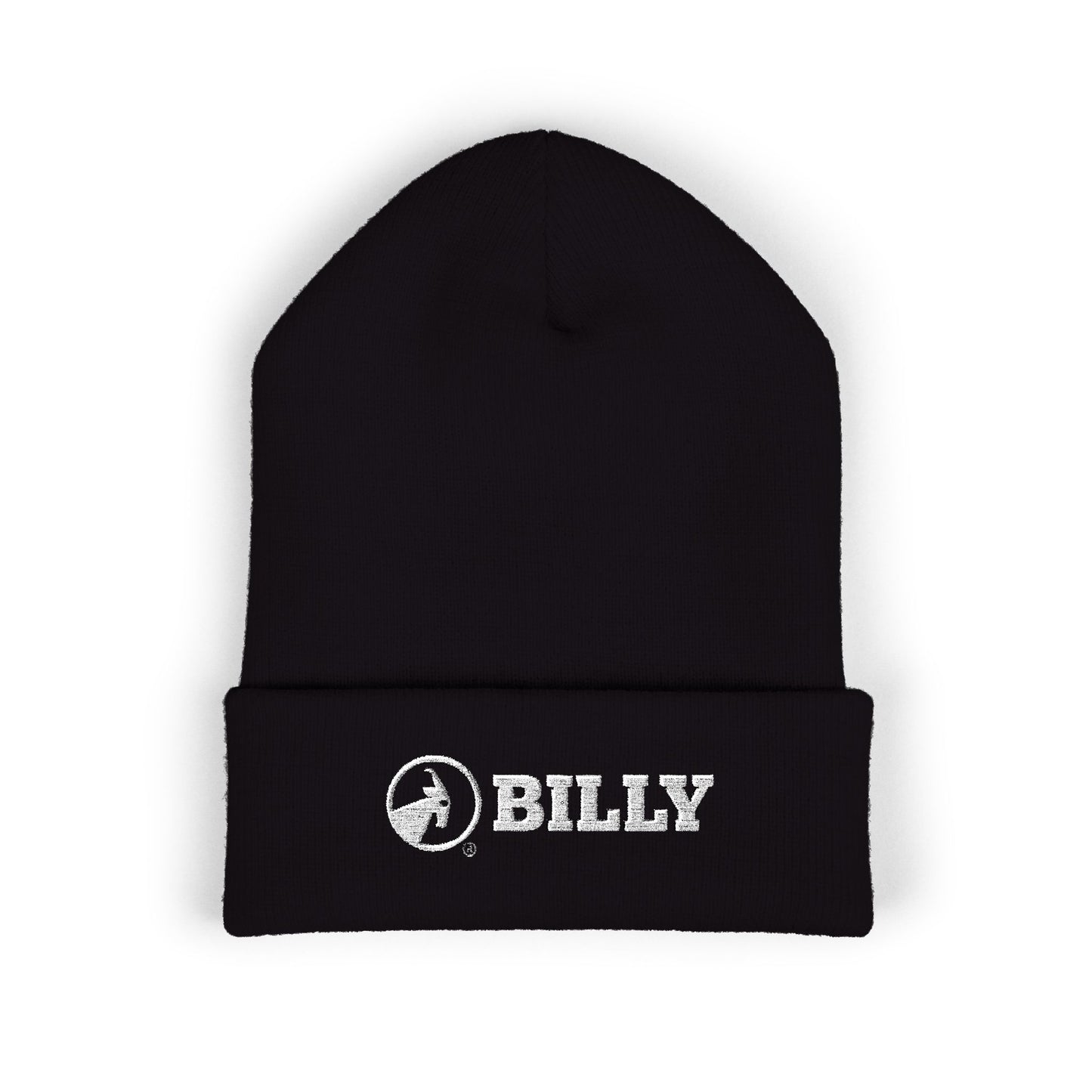 BILLY Classic Cuffed Beanie (White Horizontal Logo - Embroidery) — AVAILABLE IN 12 COLORS