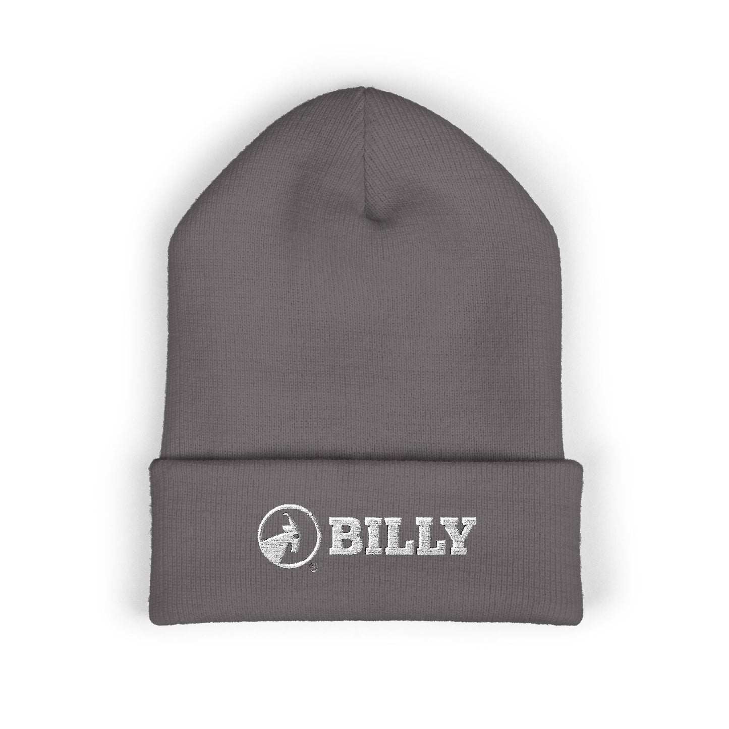 BILLY Classic Cuffed Beanie (White Horizontal Logo - Embroidery) — AVAILABLE IN 12 COLORS