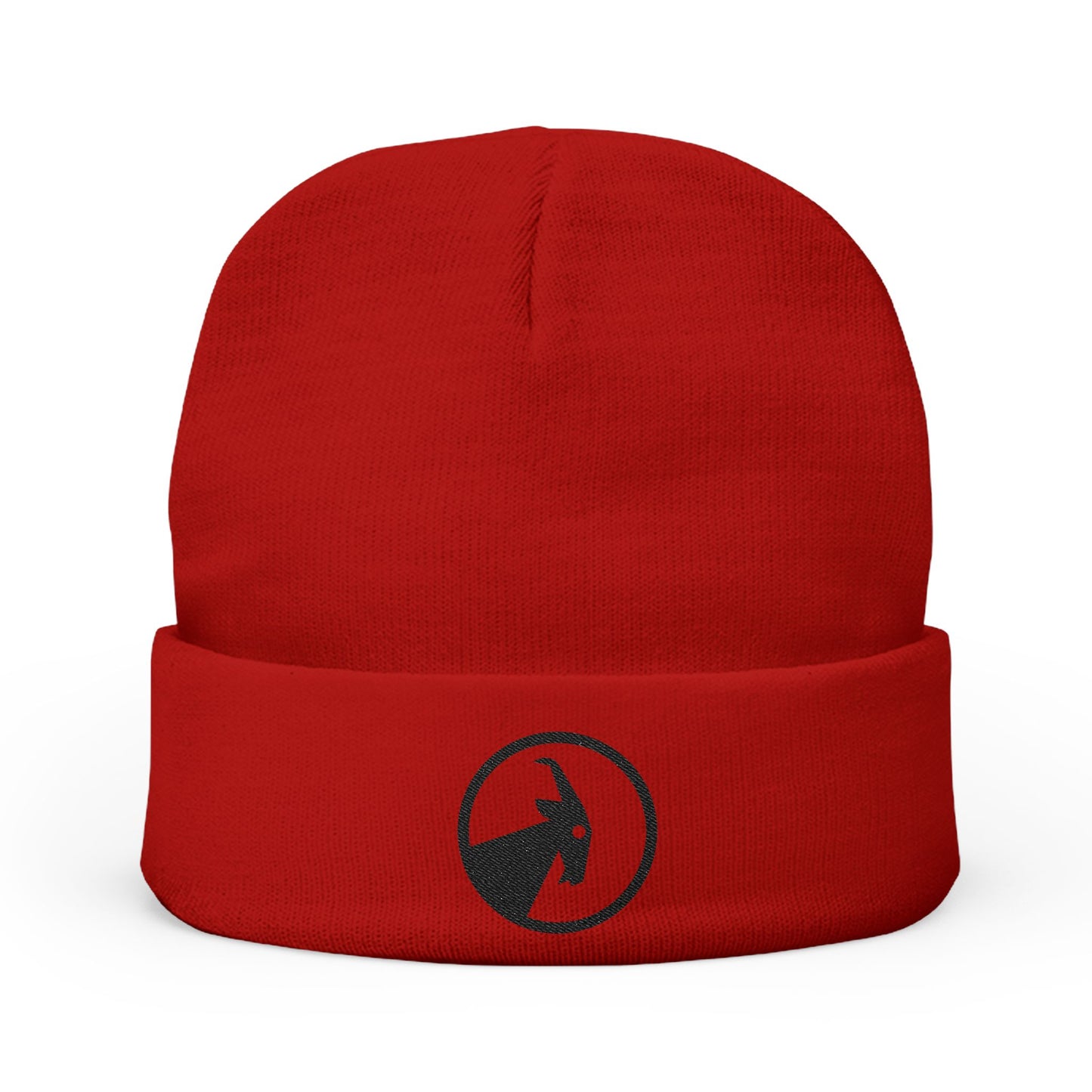 BILLY Knit Beanie (Black Goat - Embroidery) — AVAILABLE IN 6 COLORS