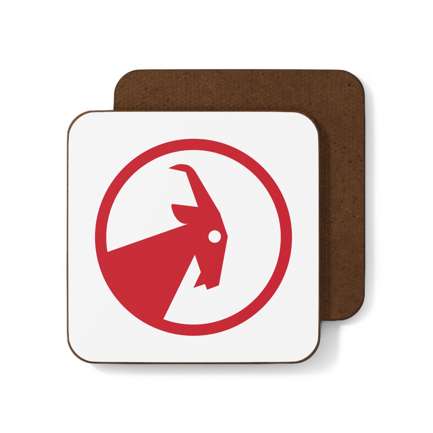 BILLY Hardboard Back Coaster (Red Goat)