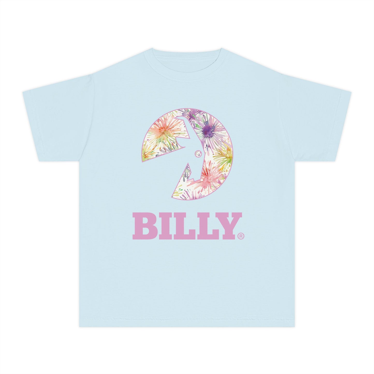BILLY Youth Midweight Tee (Floral Logo) - AVAILABLE IN 4 COLORS