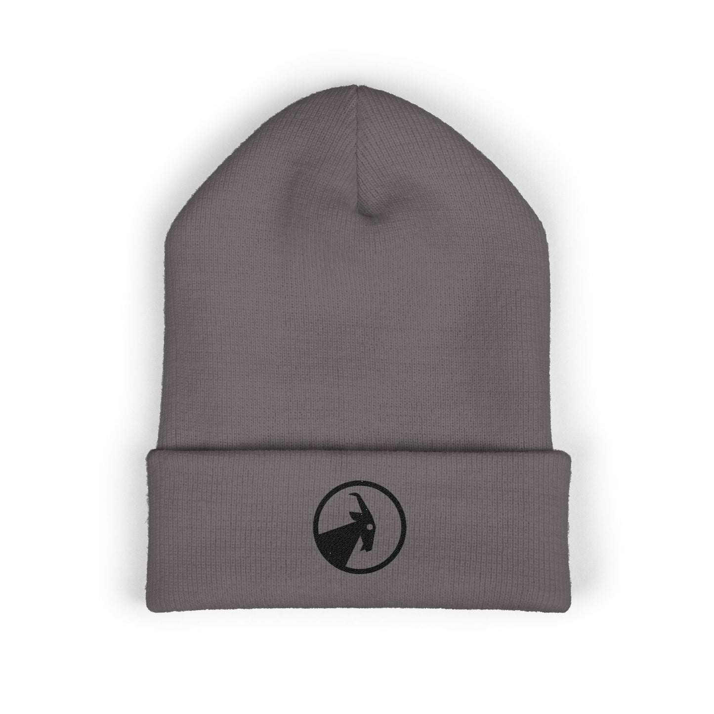 BILLY Classic Cuffed Beanie (Black Goat - Embroidery) — AVAILABLE IN 7 COLORS