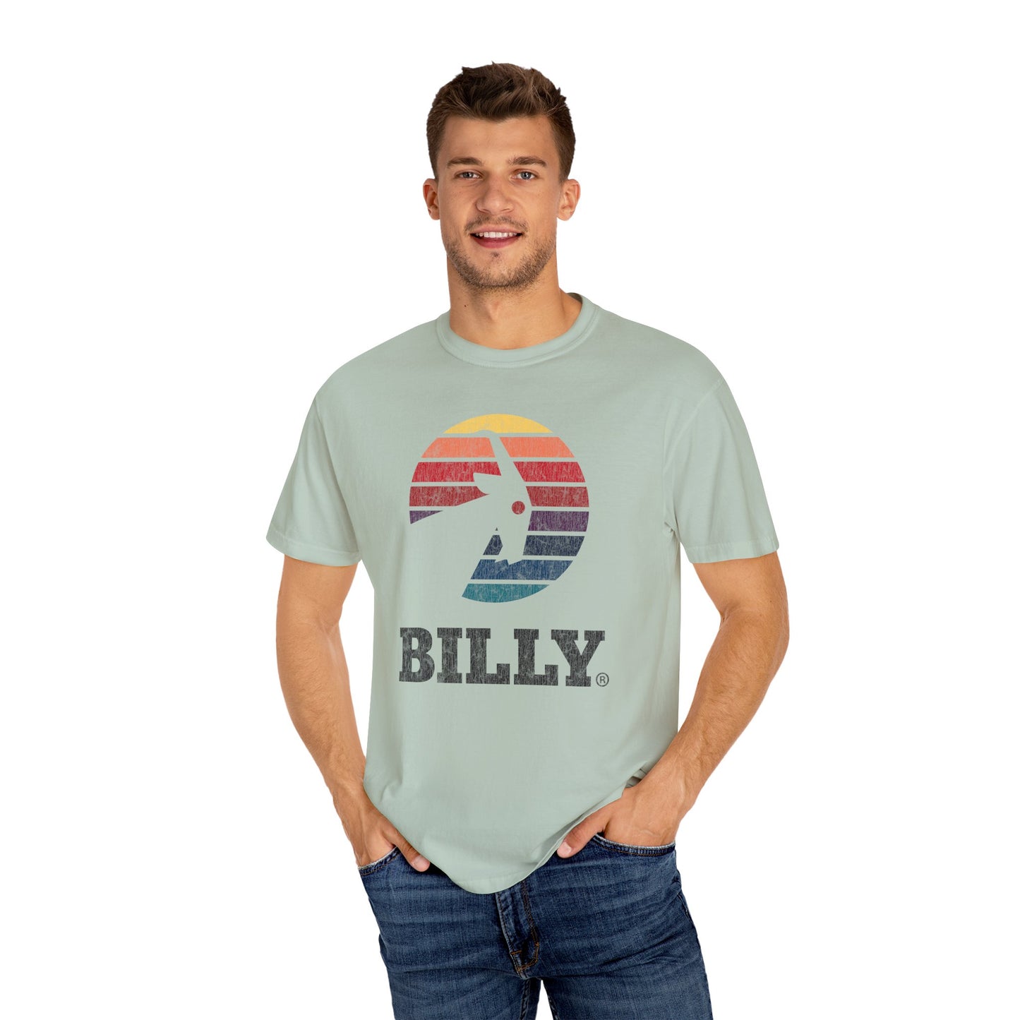 BILLY Adult Unisex Garment-Dyed T-Shirt (Vintage Logo) — AVAILABLE IN 6 COLORS