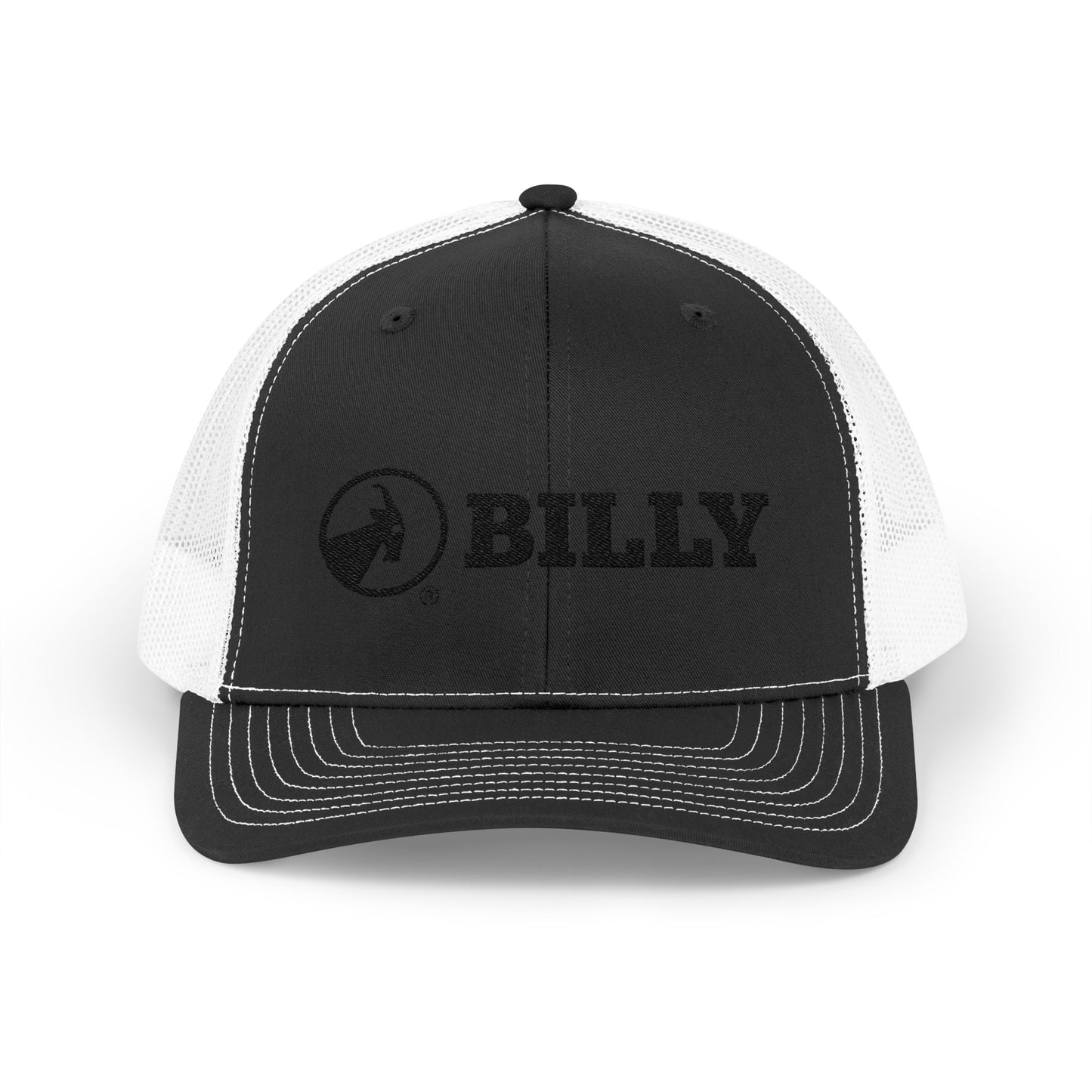 BILLY Snapback Trucker Cap (Black Horizontal Logo - Embroidery) — AVAILABLE IN 8 COLORS