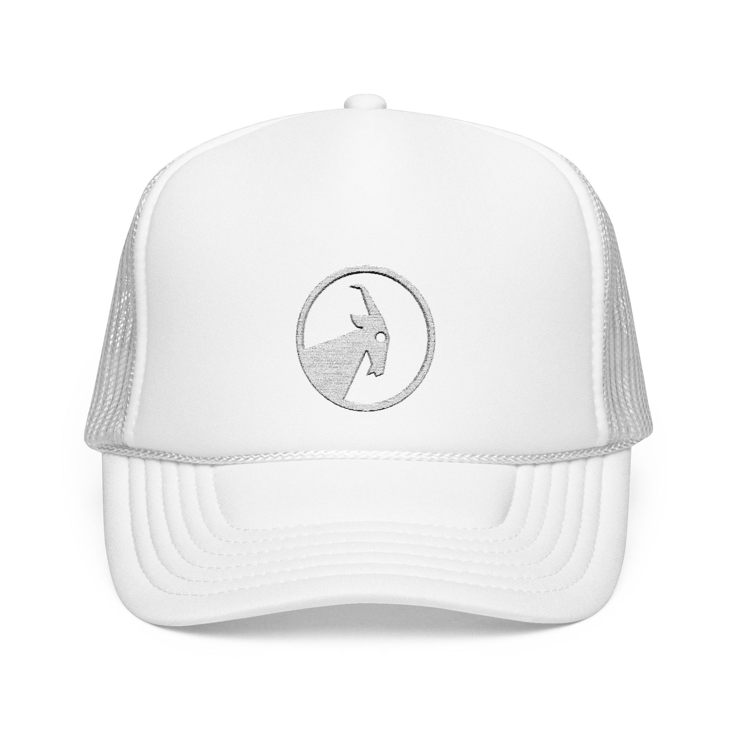 BILLY Foam Trucker Hat (White Goat - Embroidery) — AVAILABLE IN 4 COLORS
