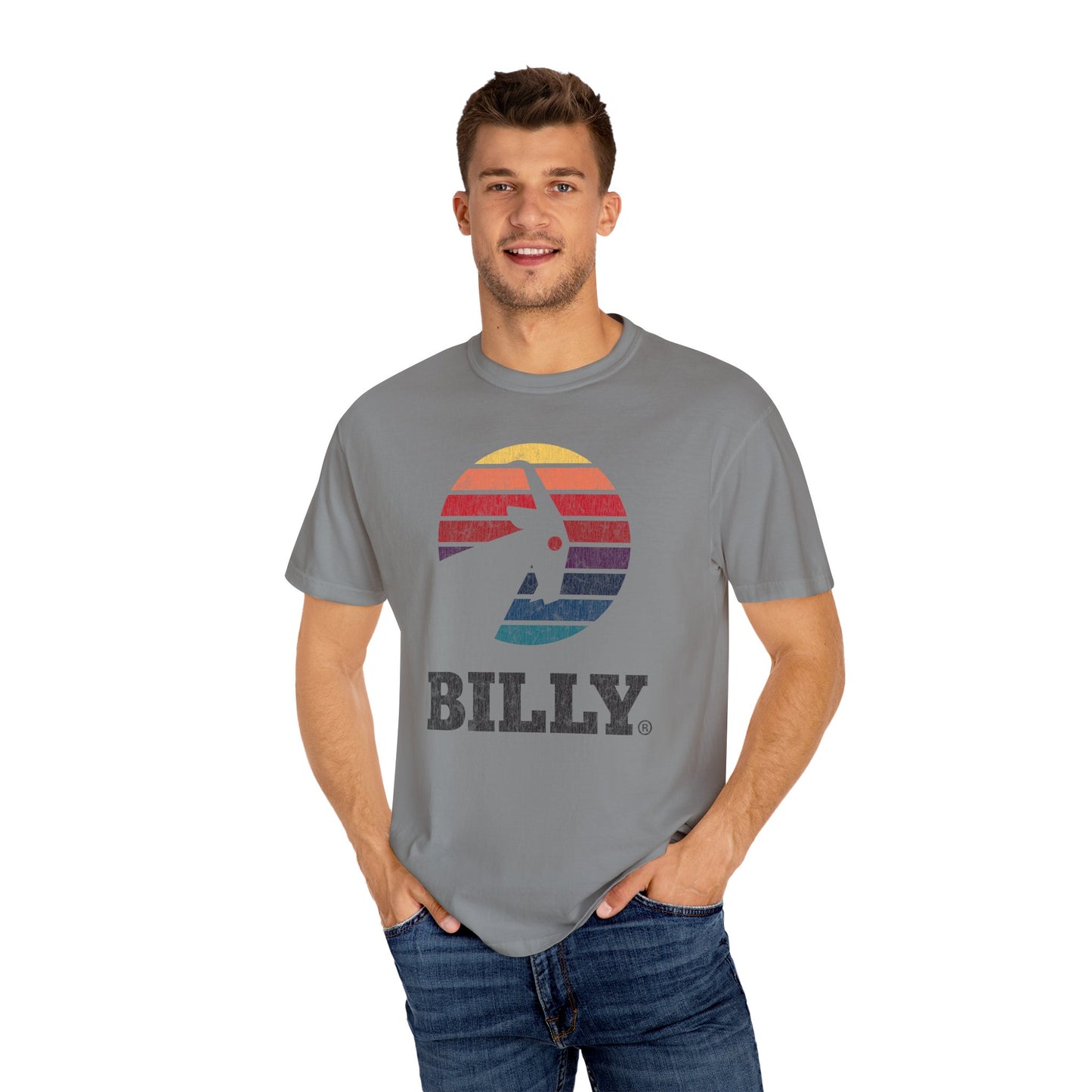 BILLY Adult Unisex Garment-Dyed T-Shirt (Vintage Logo) — AVAILABLE IN 6 COLORS