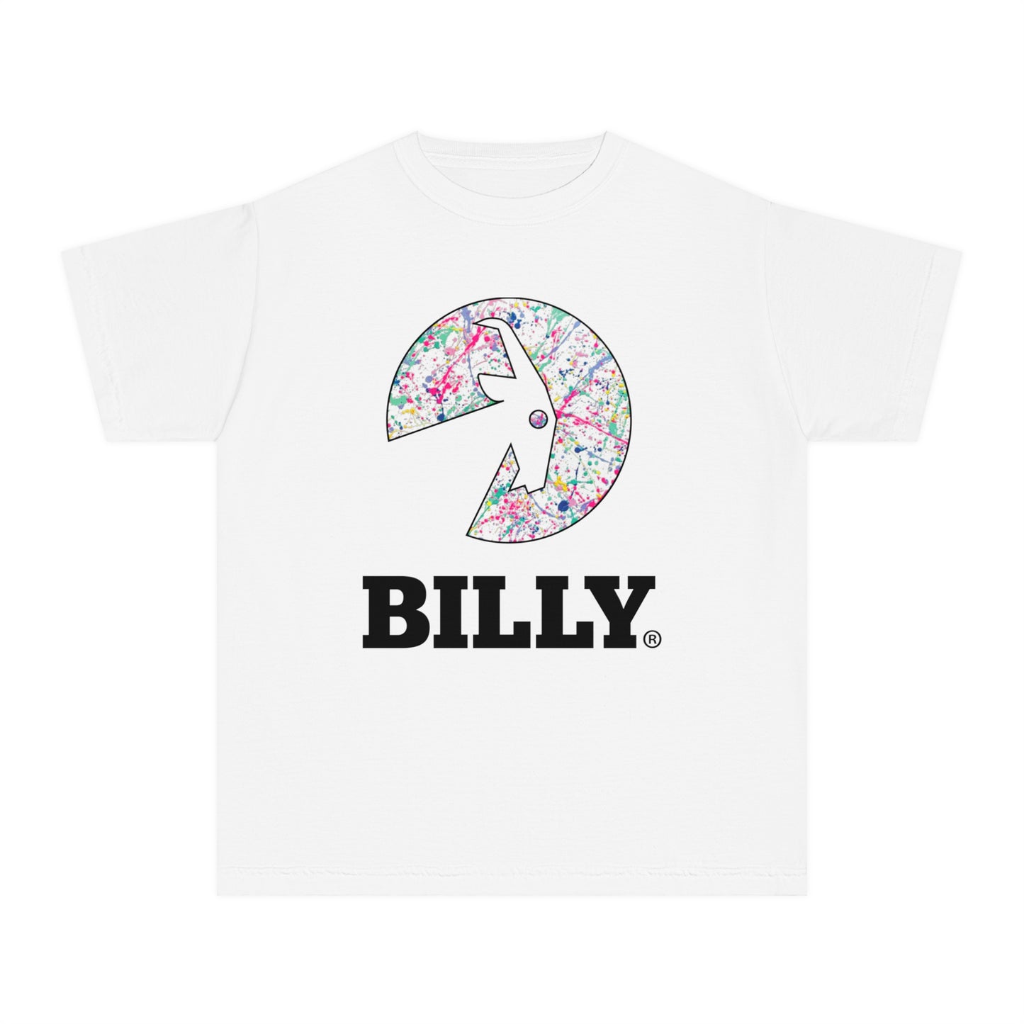 BILLY Youth Midweight Tee (Sasha Splatter - Black Print)