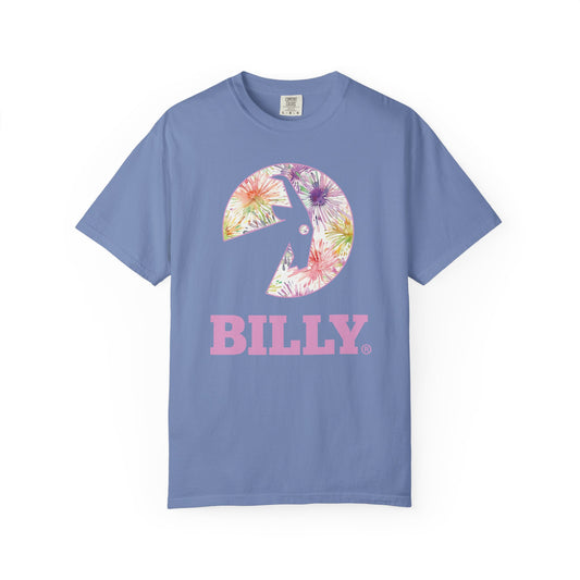 BILLY Unisex Garment-Dyed T-Shirt (Floral Logo) - AVAILABLE IN 4 COLORS