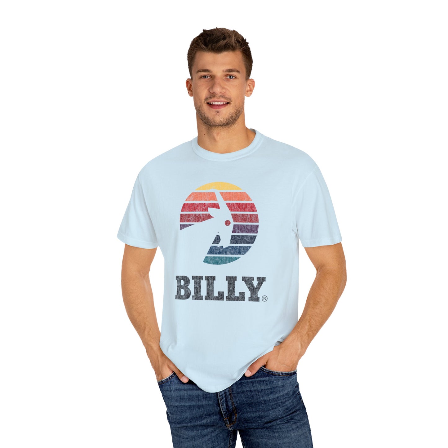 BILLY Adult Unisex Garment-Dyed T-Shirt (Vintage Logo) — AVAILABLE IN 6 COLORS