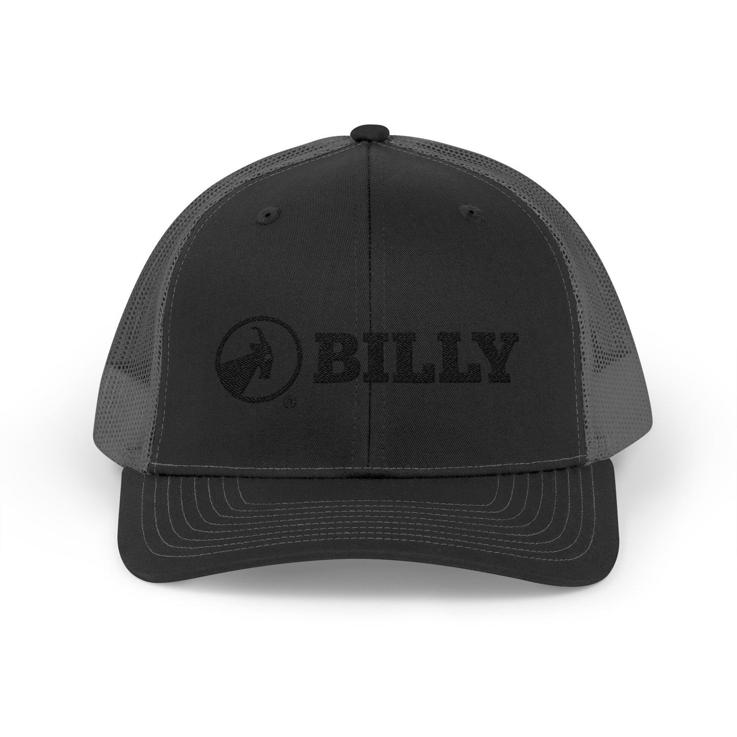 BILLY Snapback Trucker Cap (Black Horizontal Logo - Embroidery) — AVAILABLE IN 8 COLORS