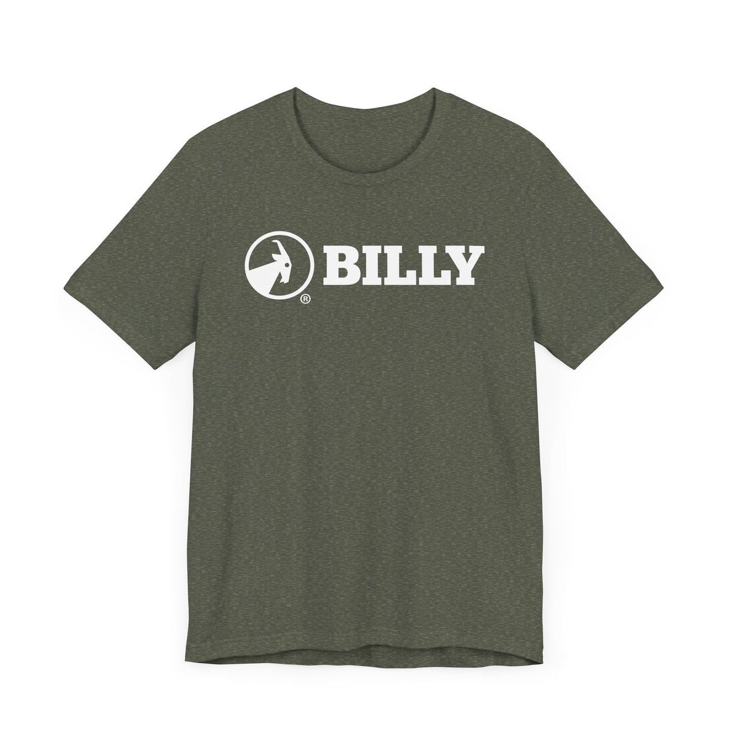 BILLY Adult Unisex Jersey Short Sleeve Tee (White Horizontal Logo)