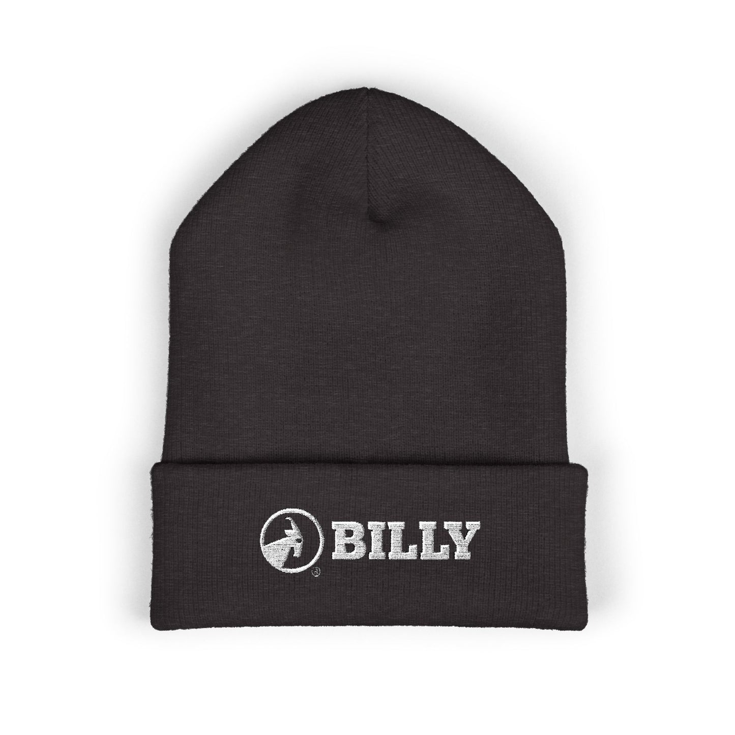 BILLY Classic Cuffed Beanie (White Horizontal Logo - Embroidery) — AVAILABLE IN 12 COLORS