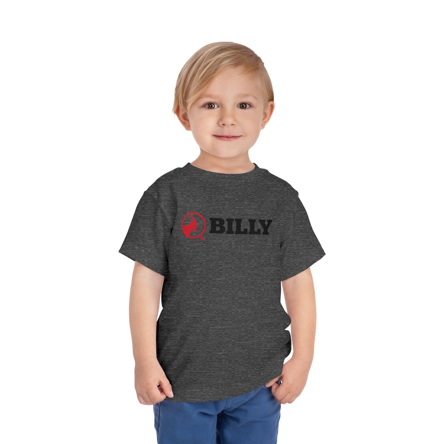 BILLY Toddler Short Sleeve Tee (Red/Black Horizontal Logo) — AVAILABLE IN 5 COLORS