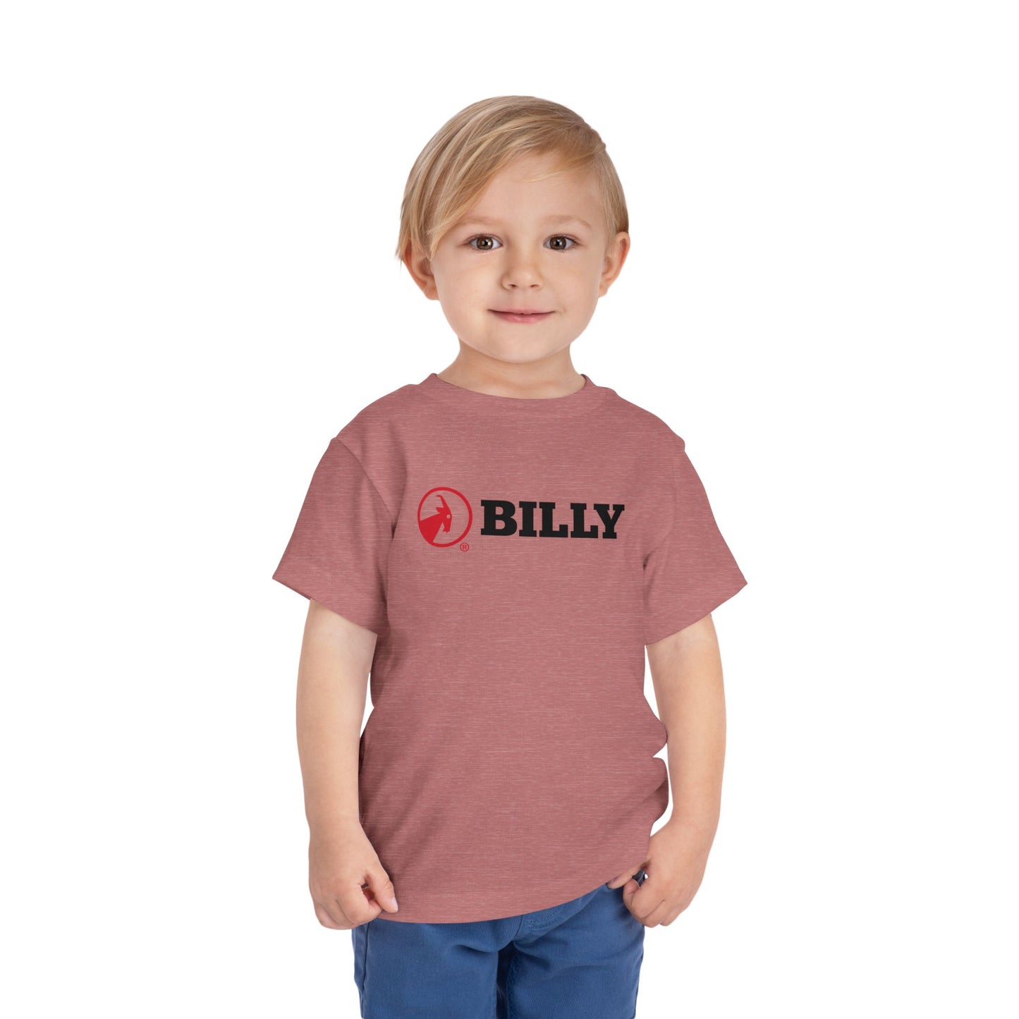 BILLY Toddler Short Sleeve Tee (Red/Black Horizontal Logo) — AVAILABLE IN 5 COLORS