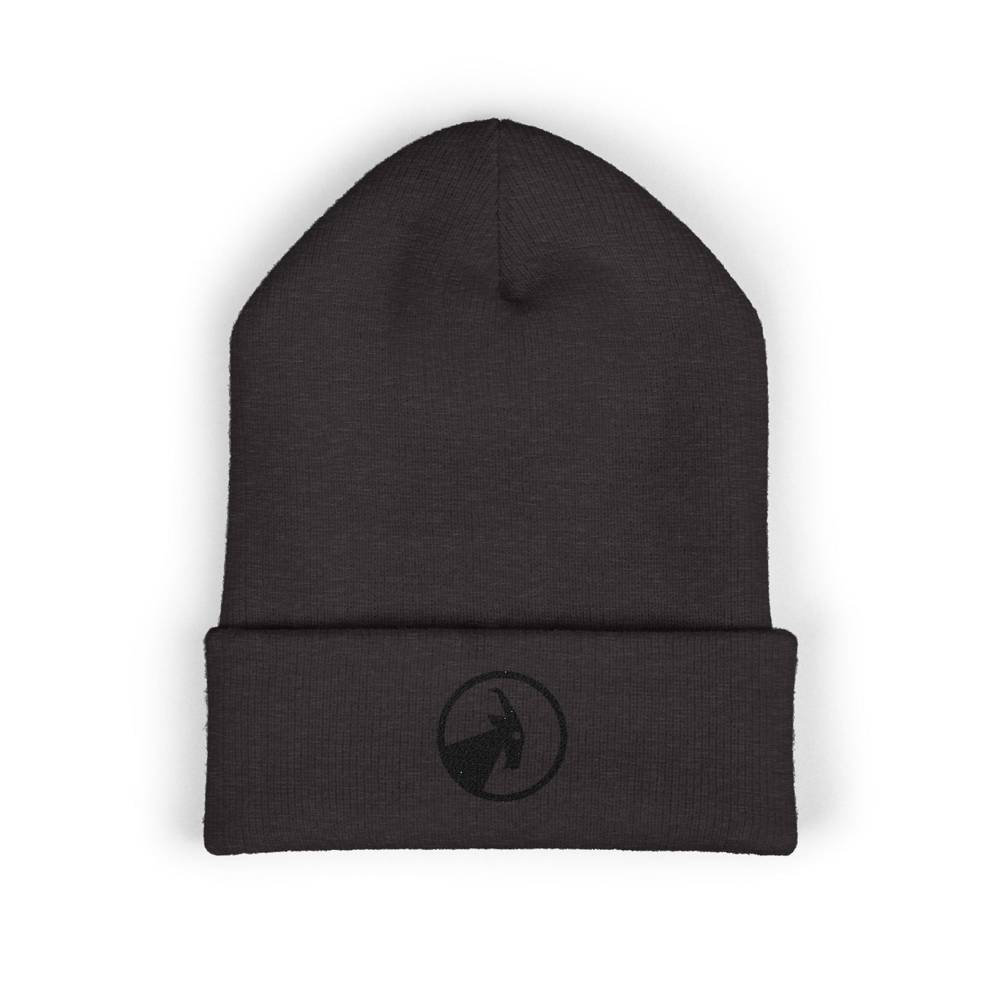 BILLY Classic Cuffed Beanie (Black Goat - Embroidery) — AVAILABLE IN 7 COLORS