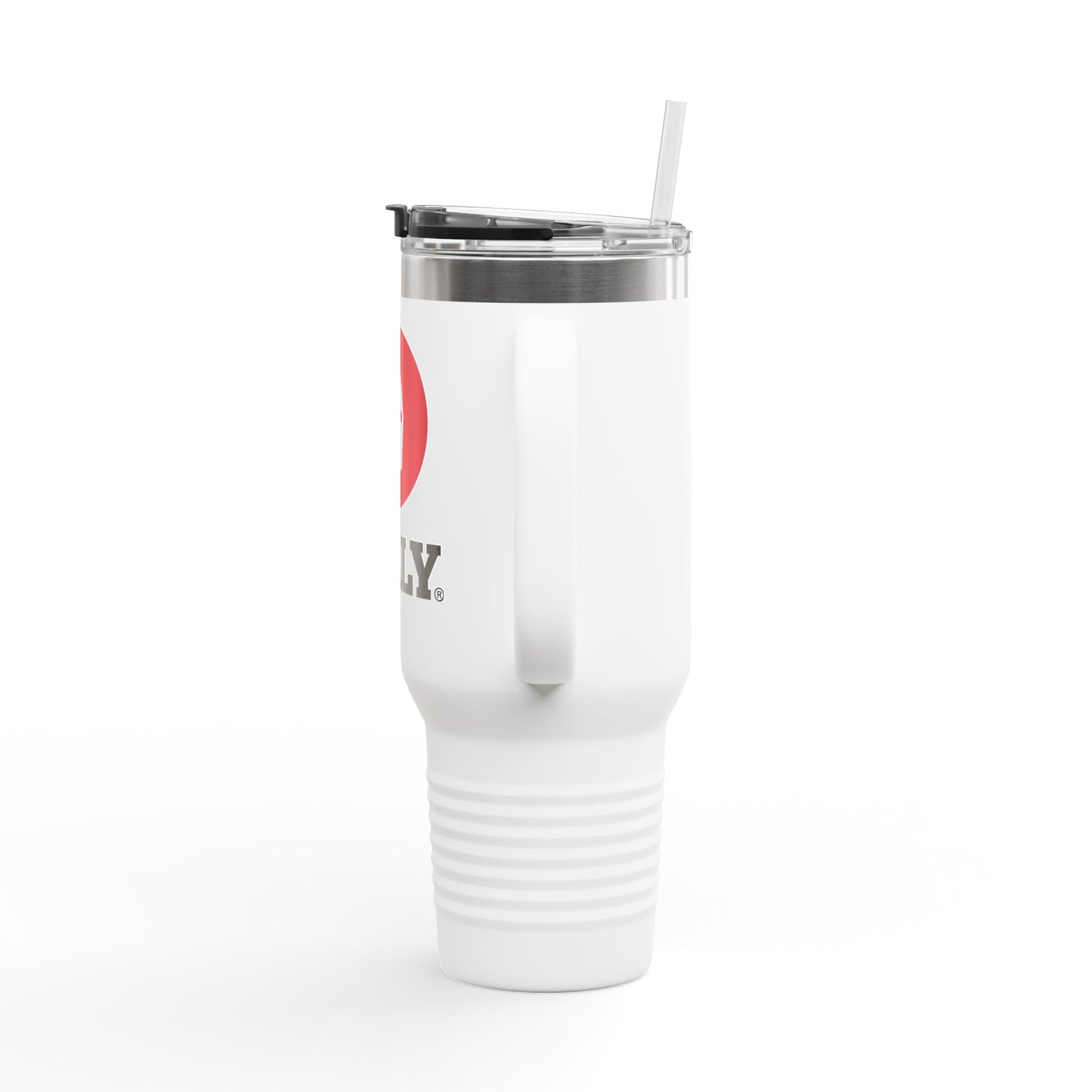BILLY Insulated Travel Mug, 40oz (Red/Black Vertical Logo)
