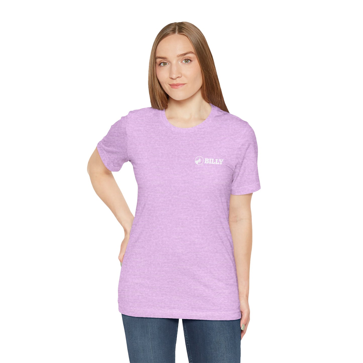 BILLY Adult Unisex Jersey Short Sleeve Tee (White Horizontal Logo - LCP)