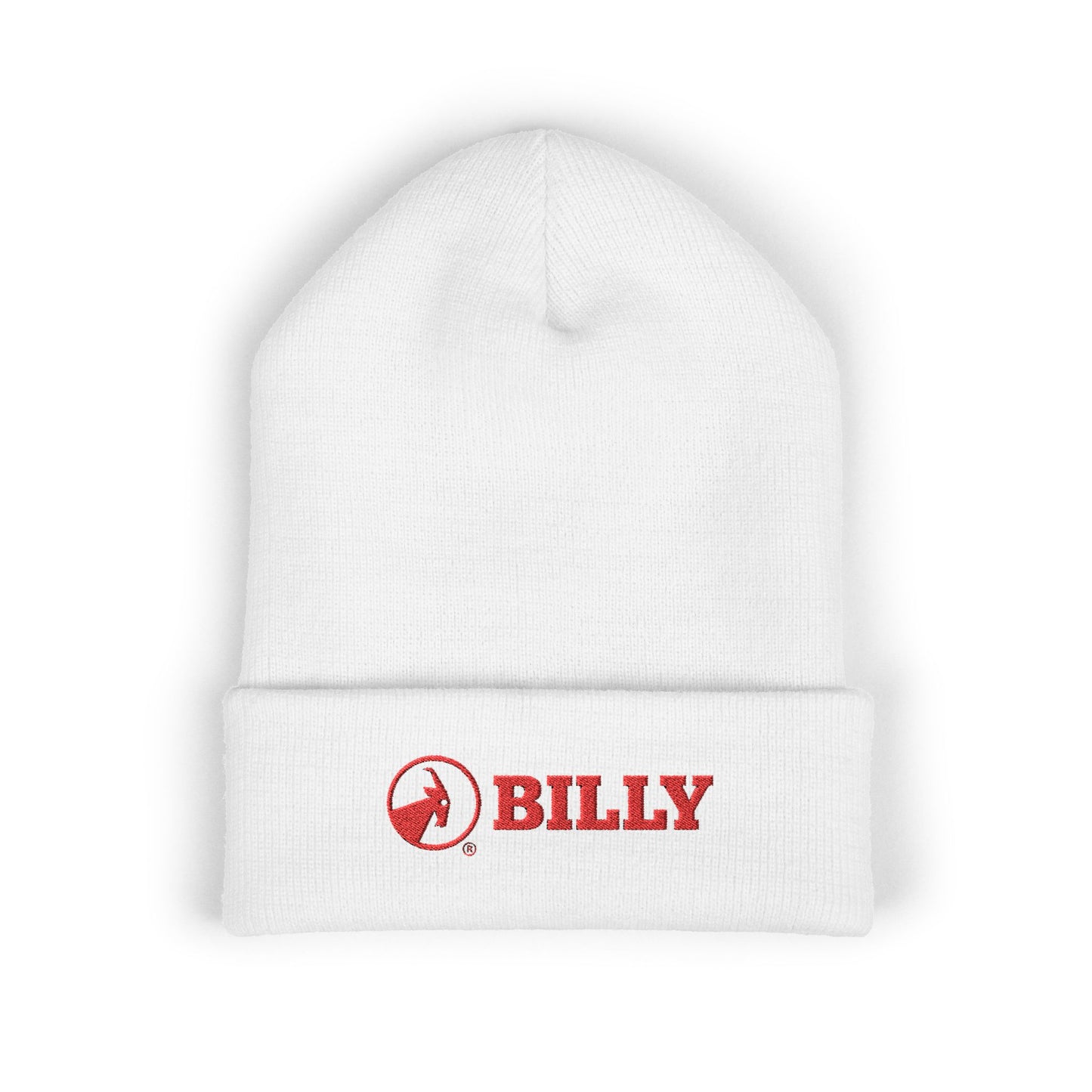 BILLY Classic Cuffed Beanie (Red Horizontal Logo - Embroidery) — AVAILABLE IN 9 COLORS