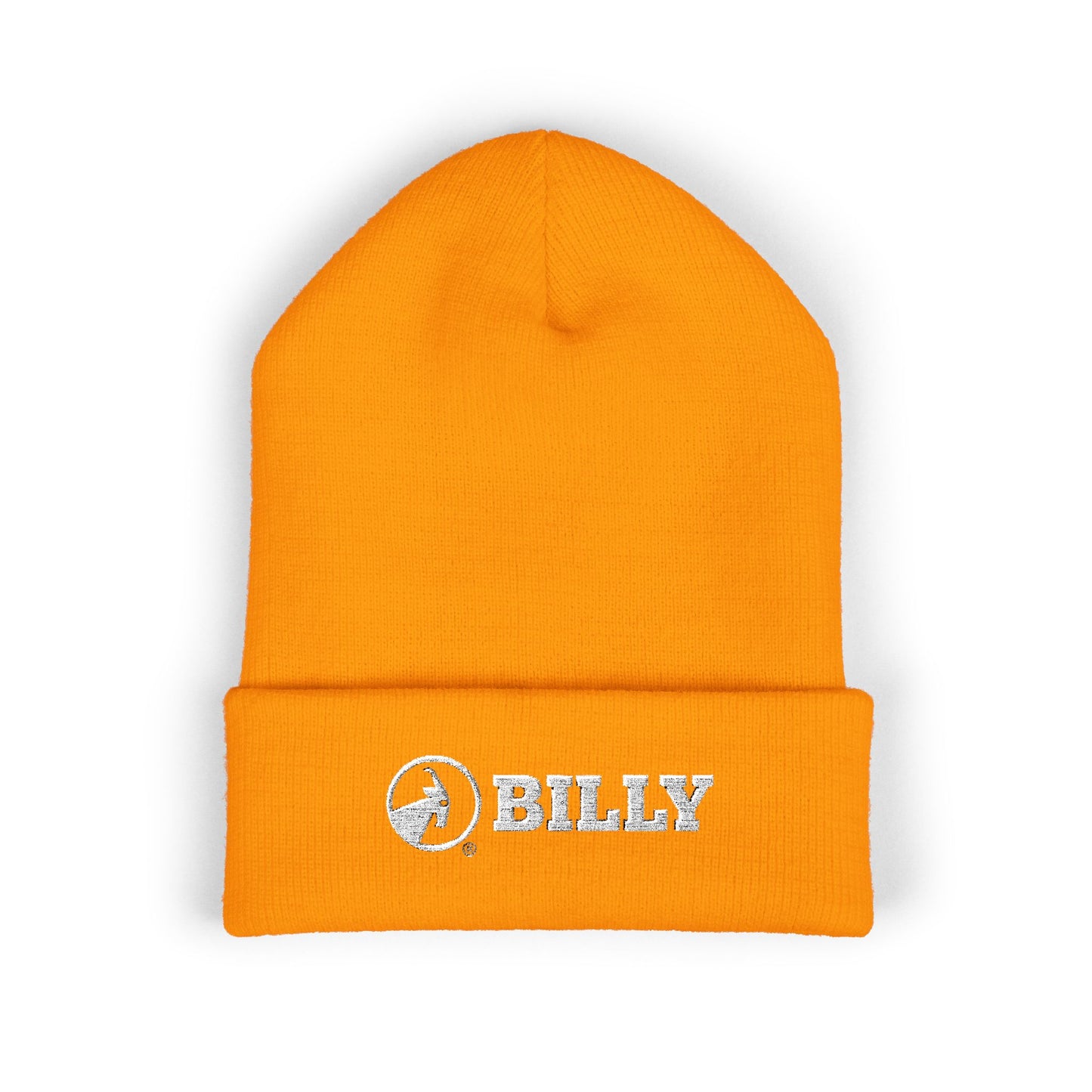 BILLY Classic Cuffed Beanie (White Horizontal Logo - Embroidery) — AVAILABLE IN 12 COLORS