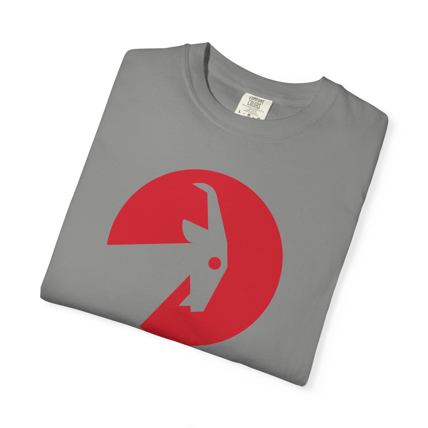 BILLY Unisex Garment-Dyed T-Shirt (Black/Red Vertical Logo)