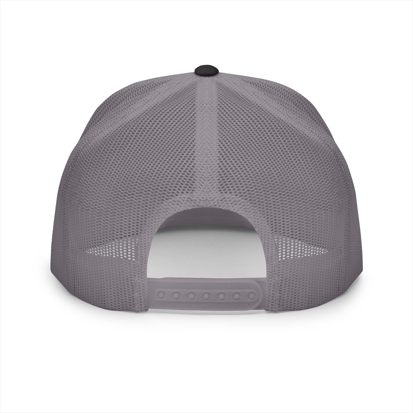 BILLY 5 Panel Flat Bill Trucker Cap (Red Goat - Embroidery) — AVAILABLE IN 13 COLORS