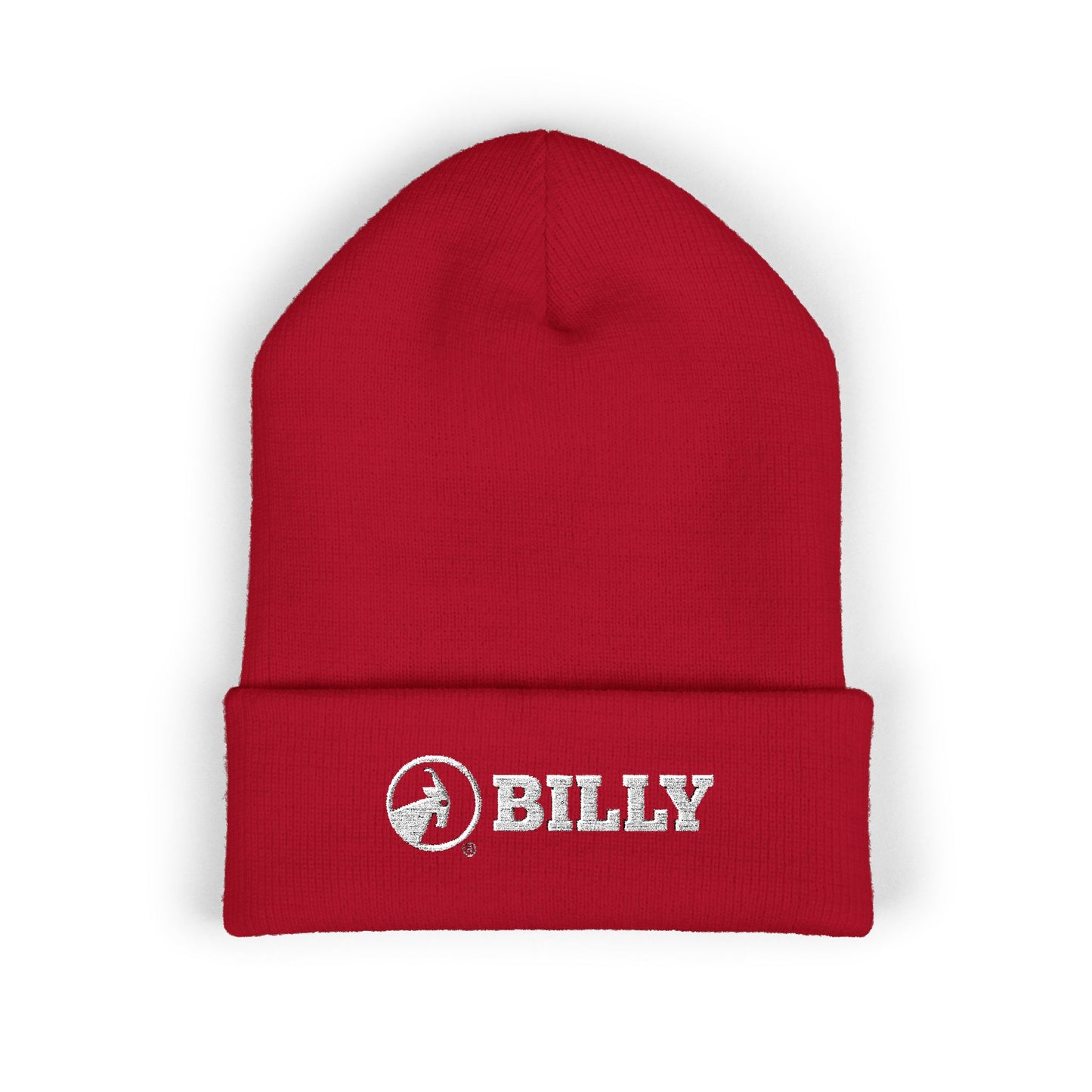 BILLY Classic Cuffed Beanie (White Horizontal Logo - Embroidery) — AVAILABLE IN 12 COLORS