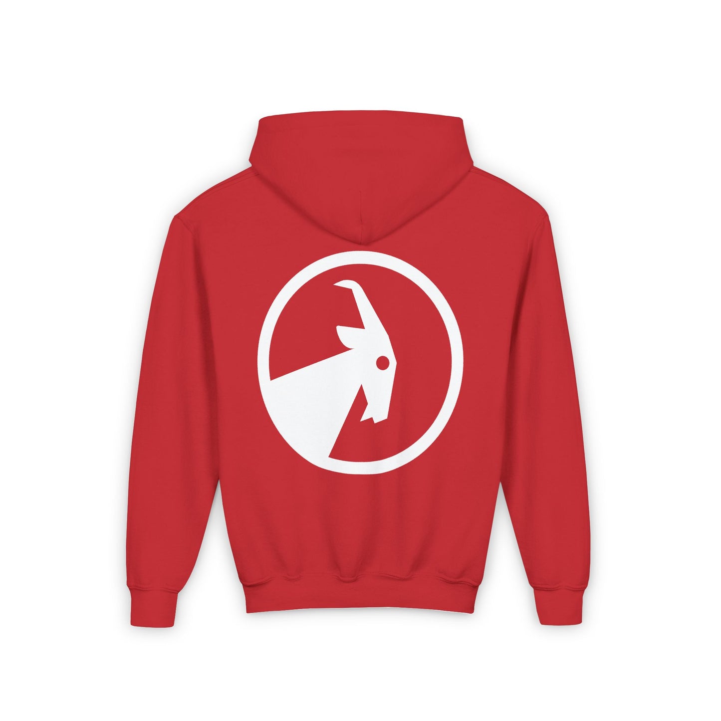 BILLY Core Youth Heavy Blend Hooded Sweatshirt (White Horizontal Logo)  — AVAILABLE IN 4 COLORS