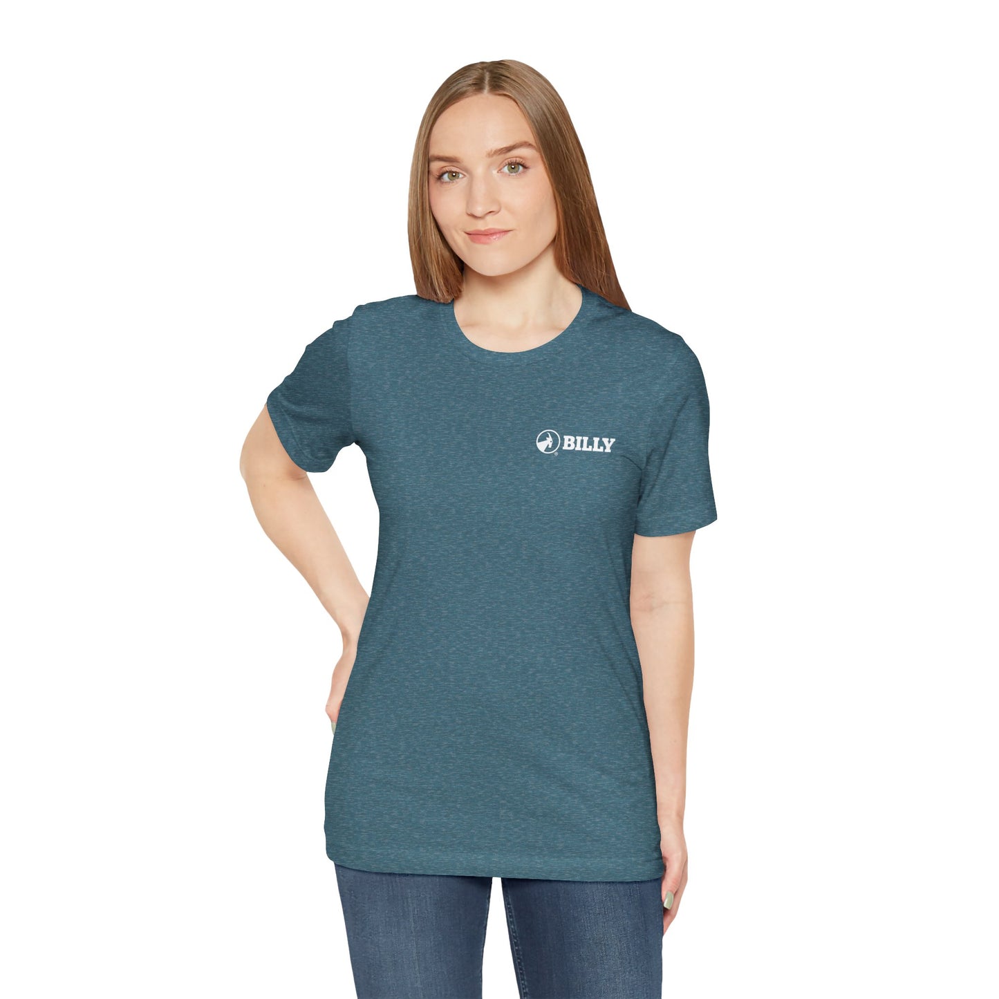 BILLY Adult Unisex Jersey Short Sleeve Tee (White Horizontal Logo - LCP)