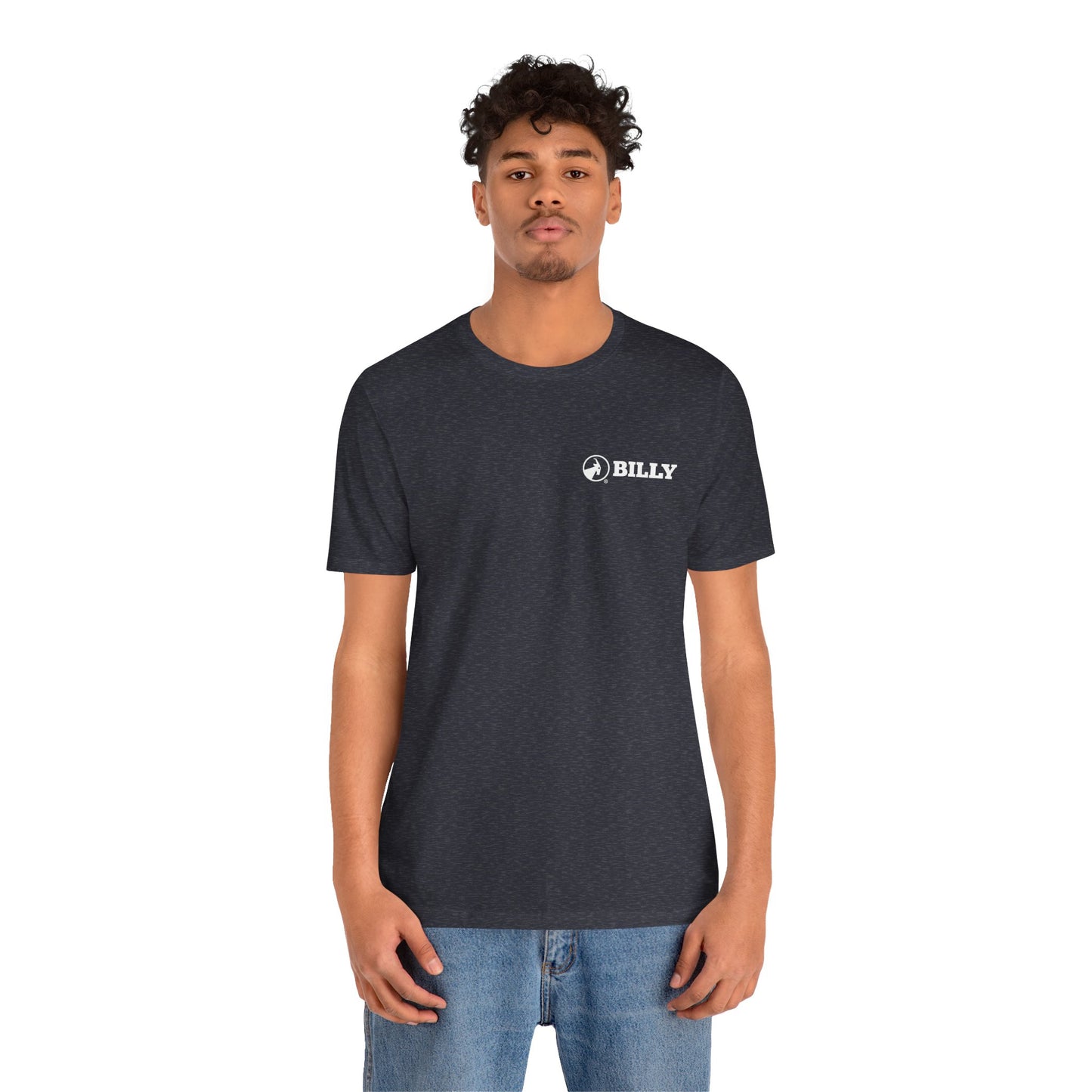 BILLY Adult Unisex Jersey Short Sleeve Tee (White Horizontal Logo - LCP)