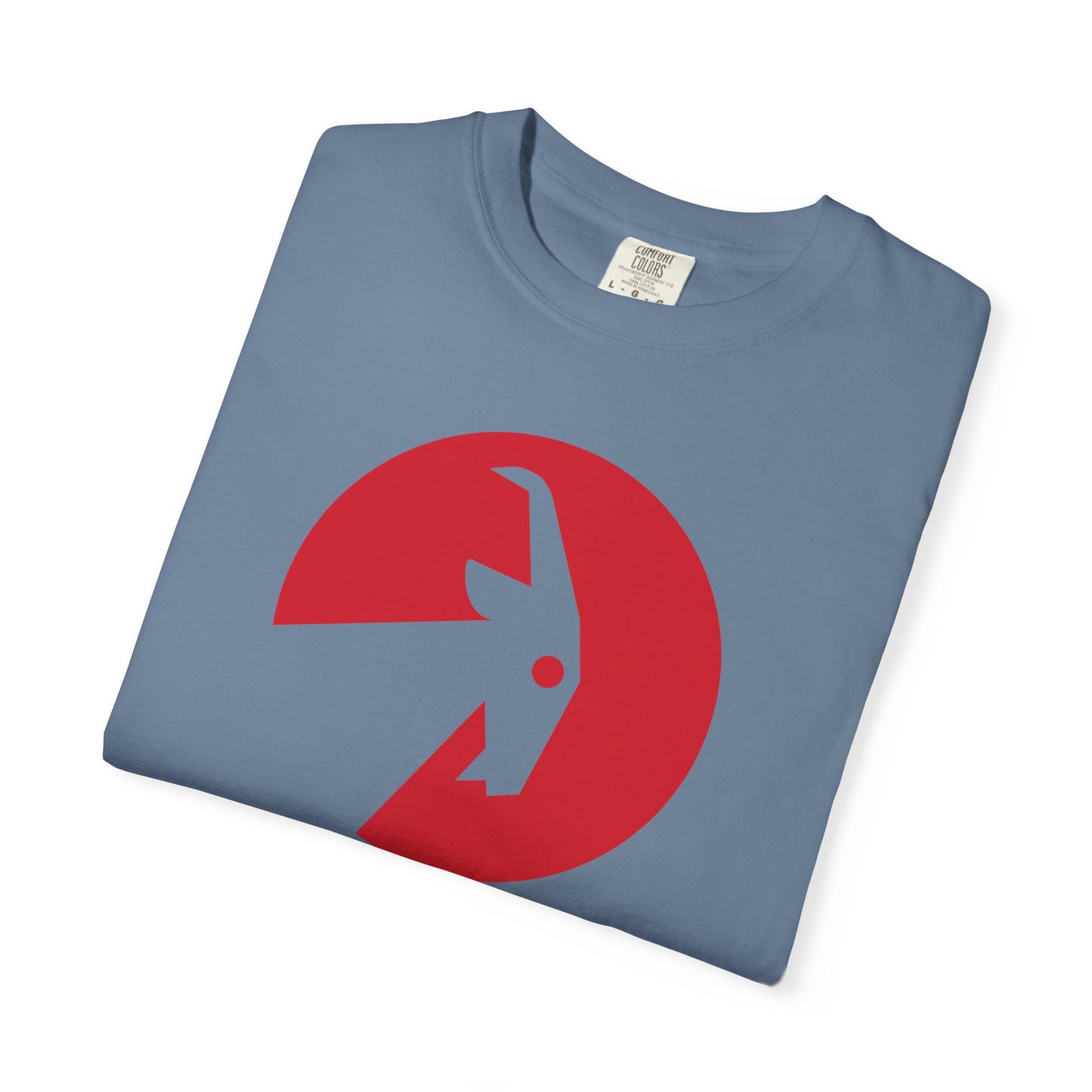 BILLY Unisex Garment-Dyed T-Shirt (Black/Red Vertical Logo)